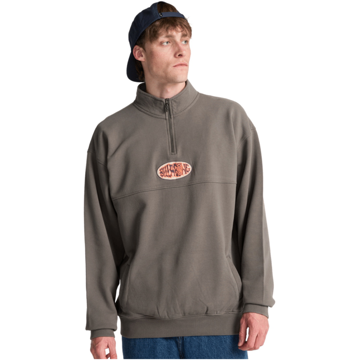 2026 Billabong Mens Core Lord Half Zip Sweatshirt EBYFT00164 - Pewter